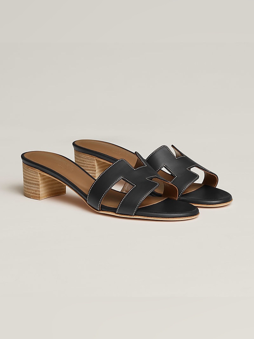 Hermes Black Oasis Sandals